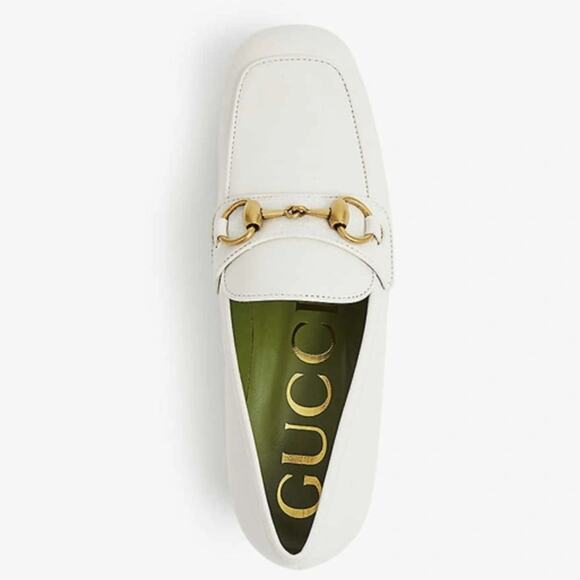 GUCCI Houdan Horsebit Leather Platform Loafers Chunky Retro Block Heel Size 35.5 - Picture 5 of 15